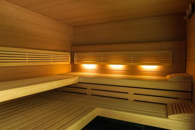 Interior of the sauna at Hôtel Athena Spa in Strasbourg