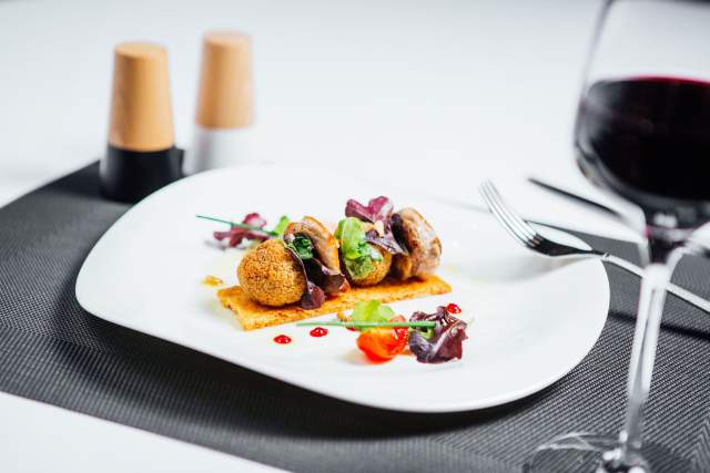 Dish from the restaurant at Hôtel Athena Spa in Strasbourg