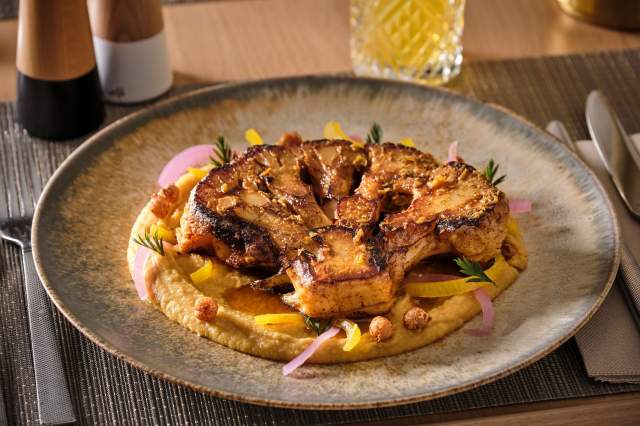 Dish from the restaurant at Hôtel Athena Spa in Strasbourg